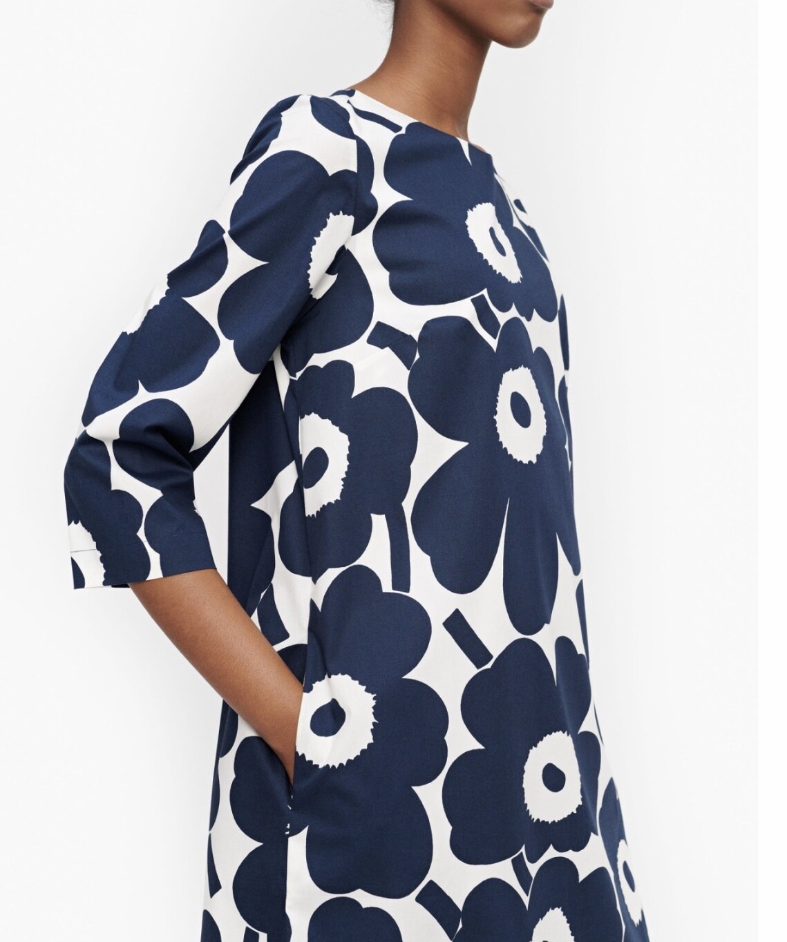 Unelma Pieni Unikko Dress Off White Dark Blue Pockets Xxs Xs M 32 34 38 Marimekko Unelma Pieni Unikko Dress Off White Dark Blue Pockets Xxs Xs M 32 34 38 Marimekko