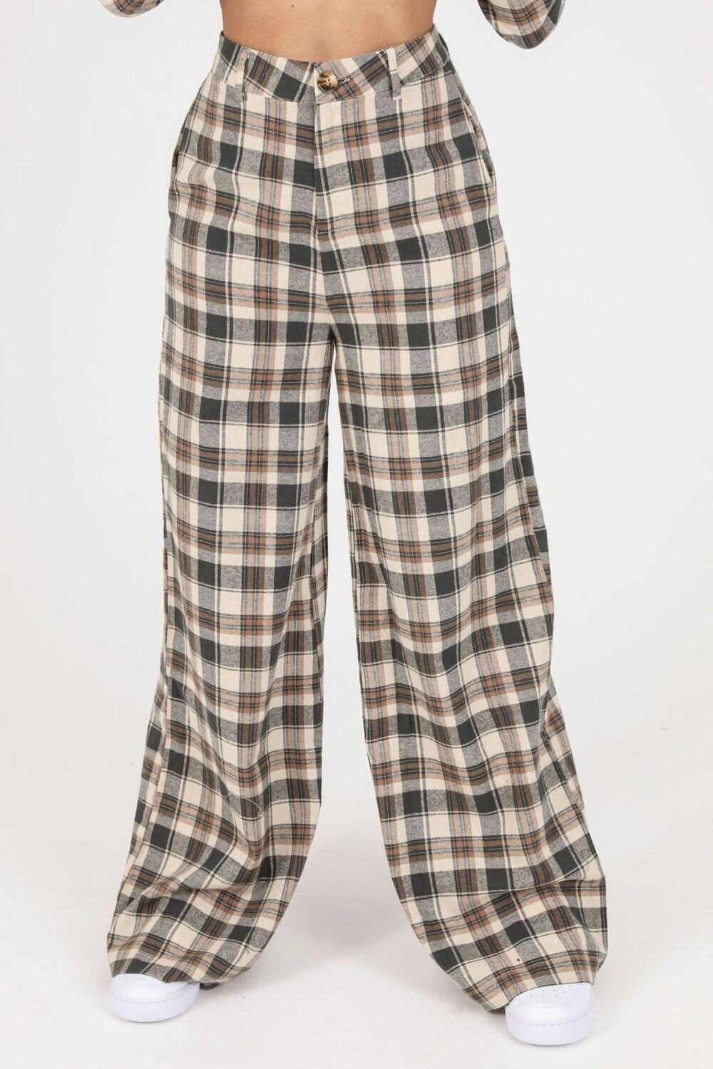 Brown-Blue Checkered Trousers