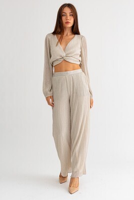 Silver Shimmer Flowy Pants