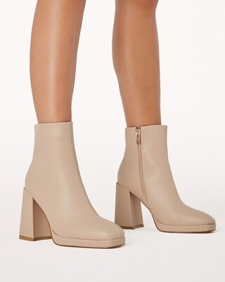 Biscuit Thick Heel Bootie