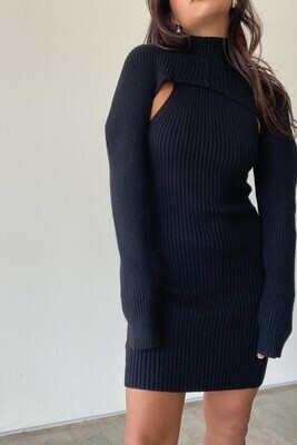 Black Shrug Sweater Dress