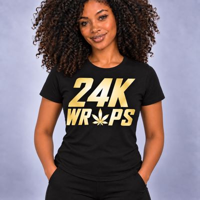24K Wrap Leaf - Logo Tee - Women's