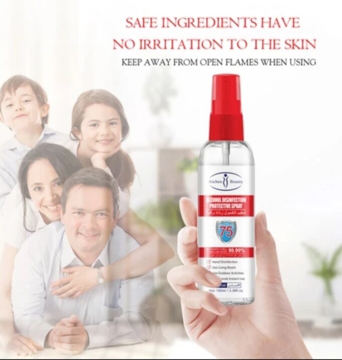 Antibacterial hand / surface Disinfection spray (4x 100ml)