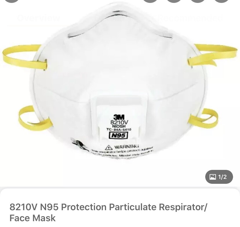 N95 3M 8210V  Face mask
