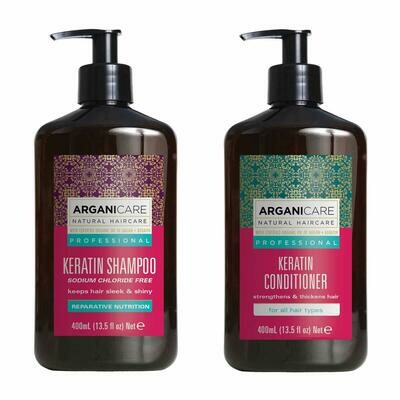 Arganicare Keratin shampoo & Conditioner (2×400ml)