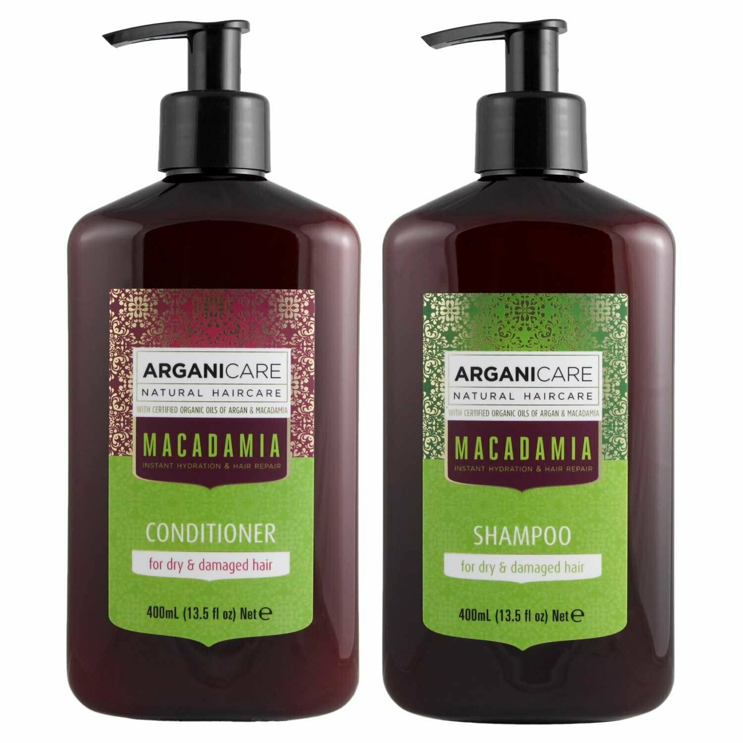 Arganicare Macadamia Oil Hair Kit ( Shampoo &Conditioner) 2x400ml