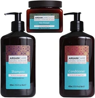 Arganicare Shampoo, Conditioner & Hair Masque 3 Pieces Gift Set