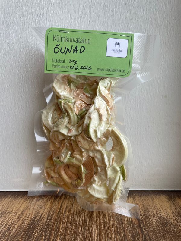 Külmkuivatatud õunad vaakumpakendis 30 g