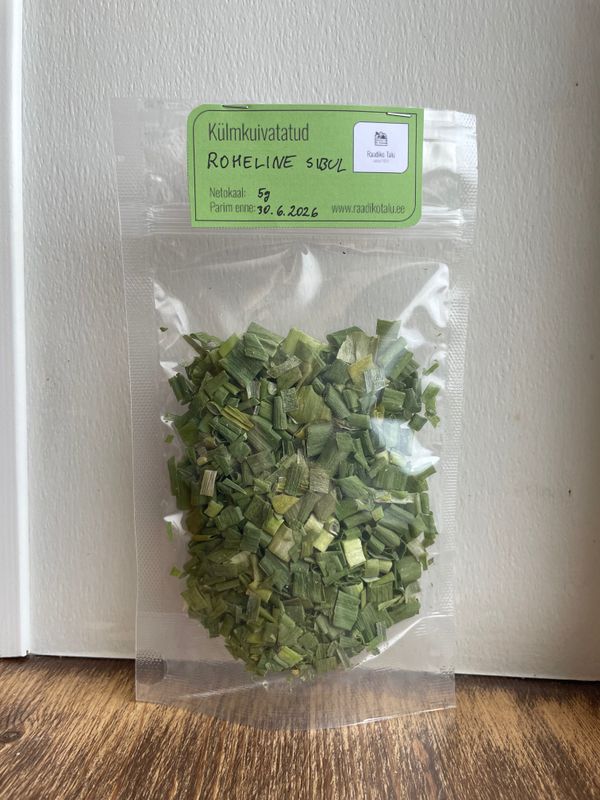 Külmkuivatatud roheline sibul 5 g