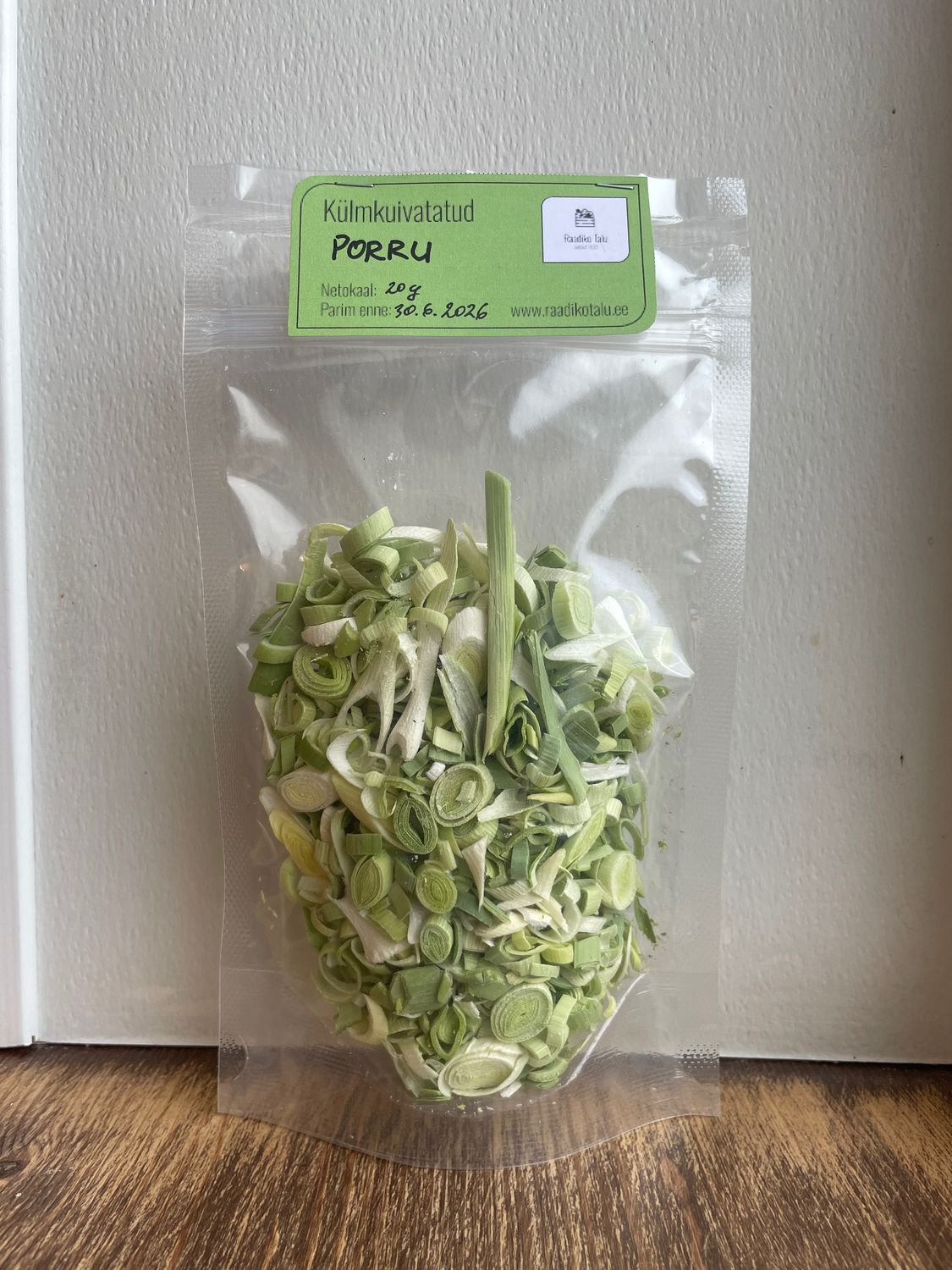 Külmkuivatatud porrulauk 20 g