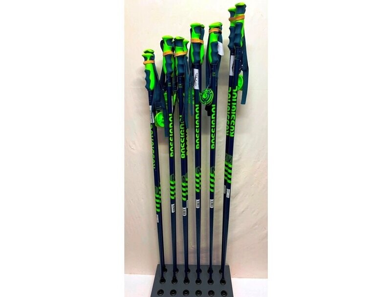 Rossignol Alpin- Skistöcke: 115 cm in blau/ grün