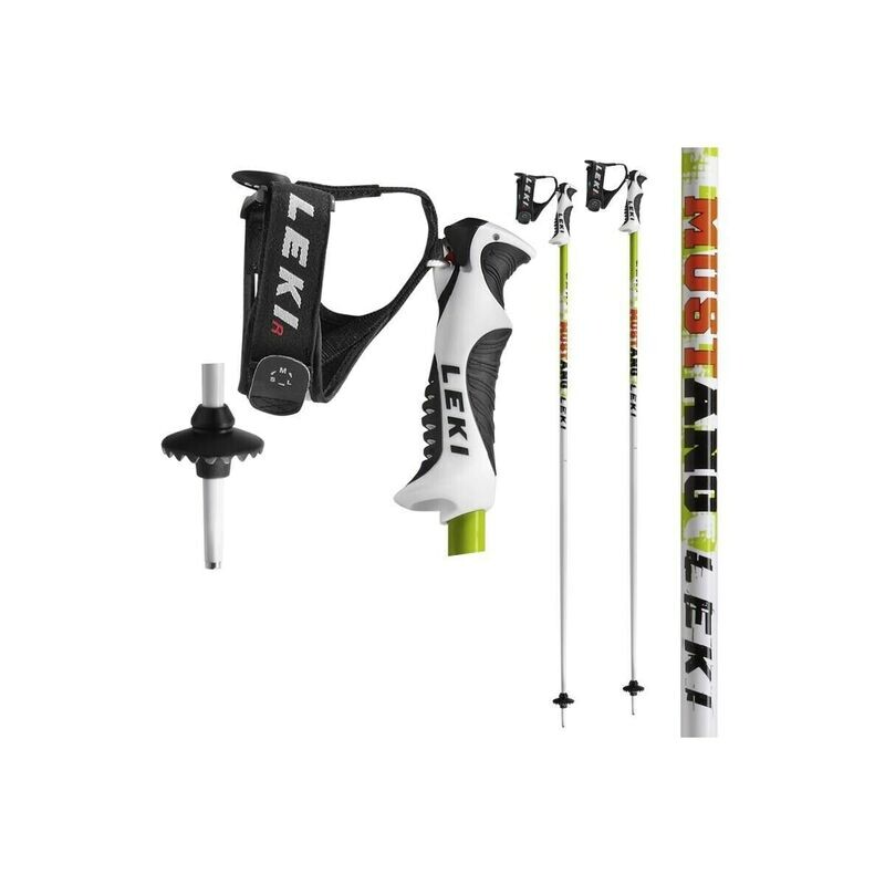 Leki "Mustang"  110 cm in  weiß/ schwarz/ rot/ grün