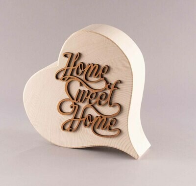 Herz klassisch, groß
"Home sweet Home"