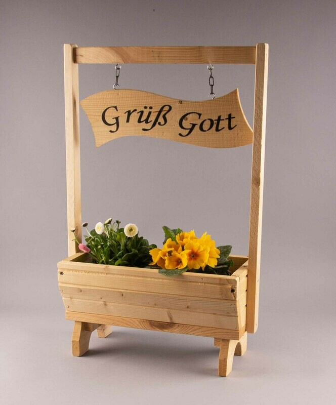 Blumenkasten klein &quot;Grüß Gott&quot;