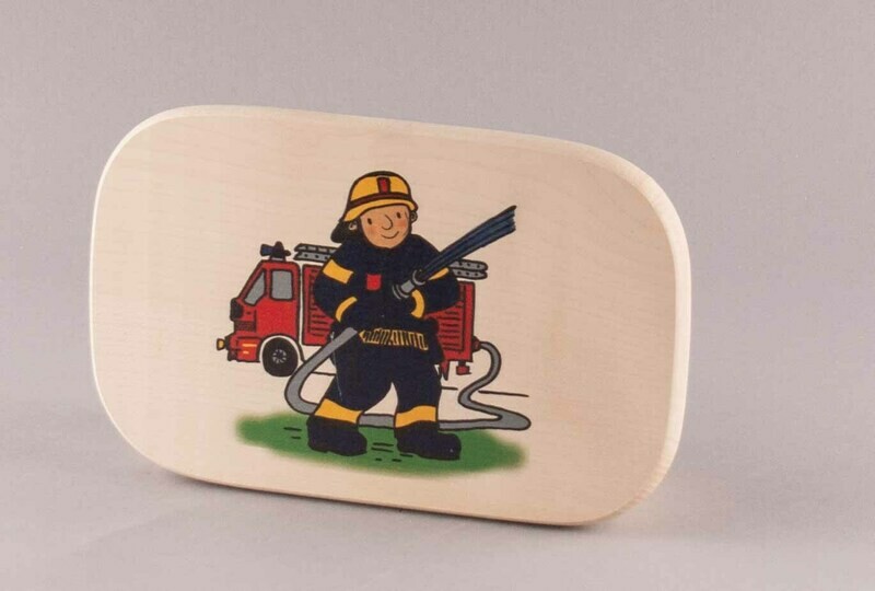 Brotzeitbrett &quot;Feuerwehrmann&quot; groß, farbig