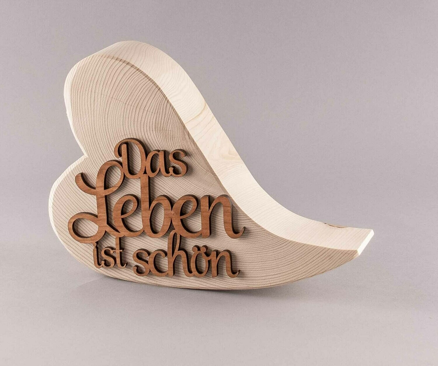 Herz liegend, groß
&quot;Das Leben ist schön&quot;