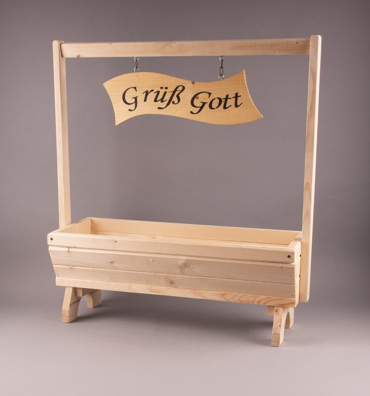 Blumenkasten groß &quot;Grüß Gott&quot;