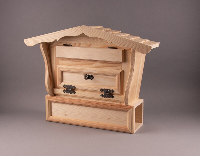 Holz-Briefkasten &quot;Schindeldach&quot;