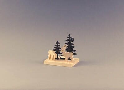 Tischleuchter "Winterbild Waldtiere"