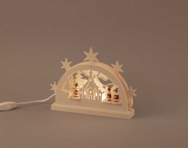 Lichterbogen &quot;Seiffner Kirche mit Figuren&quot;