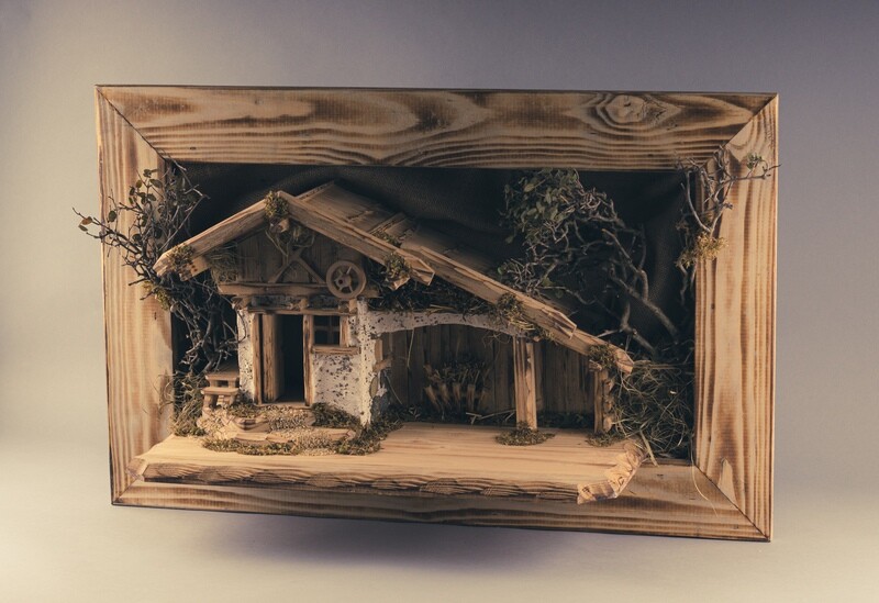 Weihnachtskrippe &quot;Wandstall&quot;