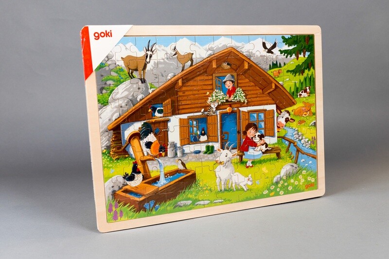 GOKI Holz-Einlegepuzzle &quot;Auf der Alm&quot;