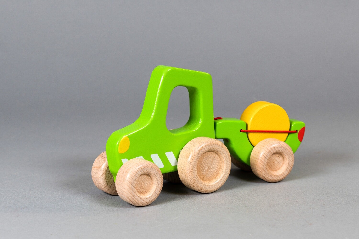 GOKI Traktor mit Anhänger grün, klein