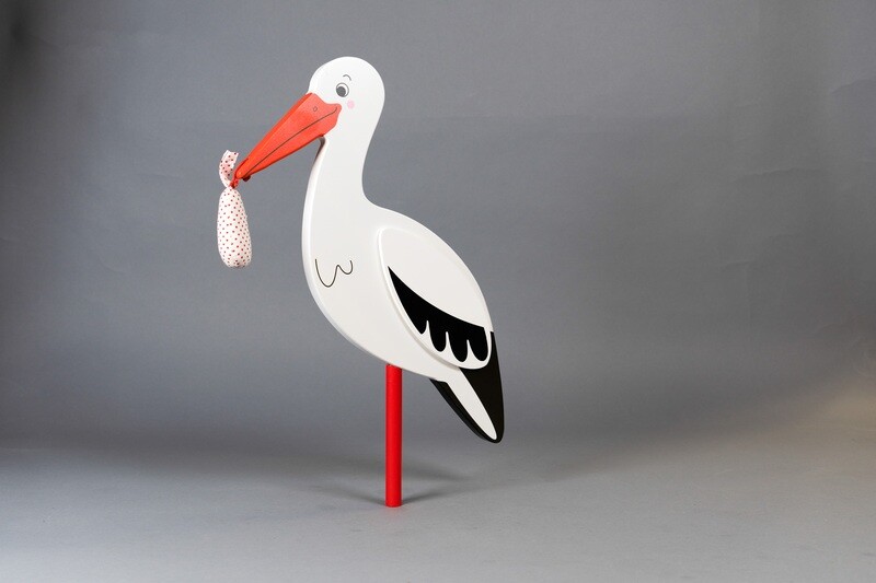 Blumenstecker Storch