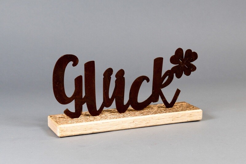 Schriftzug „Glück“