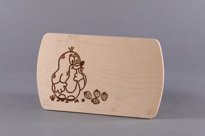 Brotzeitbrett &quot;Maulwurf&quot; klein, natur