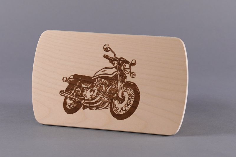 Brotzeitbrett &quot;Motorrad&quot; klein, natur