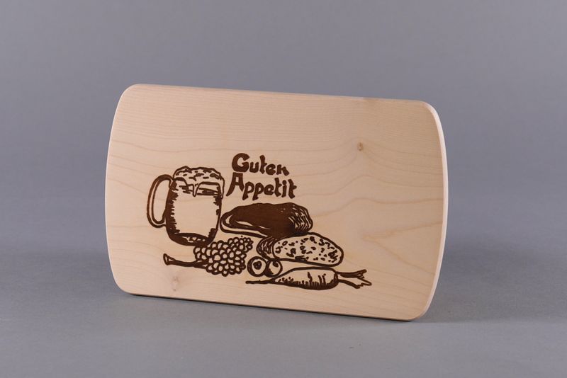 Brotzeitbrett &quot;Guten Appetit&quot; klein, natur