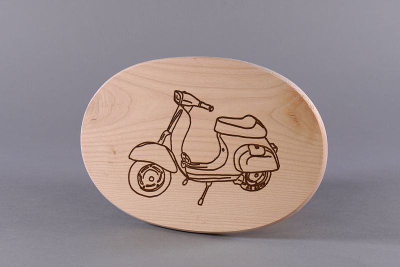 Brotzeitbrett „Vespa“ oval, natur