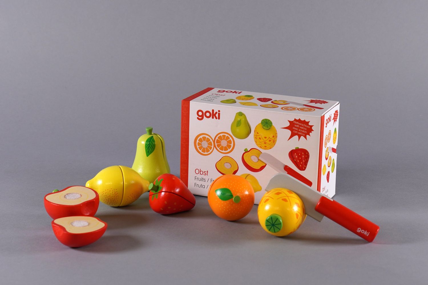 GOKI &quot;Lebensmittel mit Klettverschluss aus Holz&quot;, Ausführung: Obst