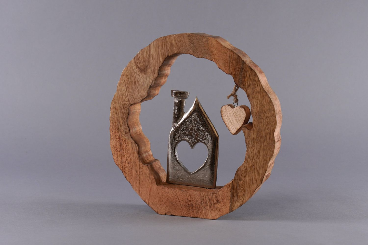 Aufsteller &quot;Holzring mit Metallhaus&quot;