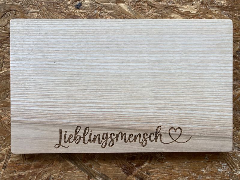 Brotzeit- / Schneidebrett rechteckig „Lieblingsmensch“