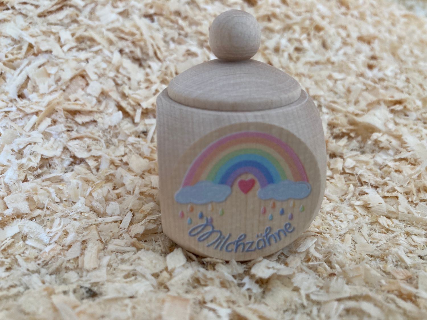 Milchzahndosen, Motiv: Regenbogen