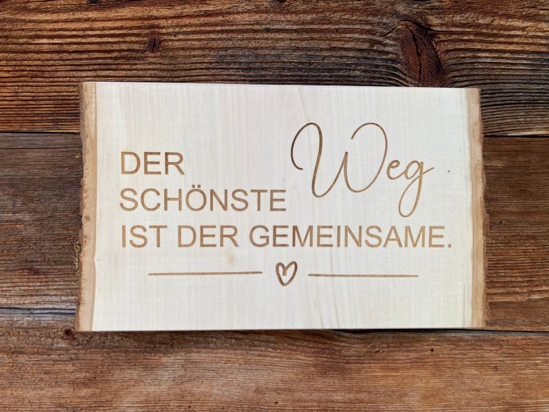 Unikat Wandbild „Der schönste Weg ist der gemeinsame&quot;