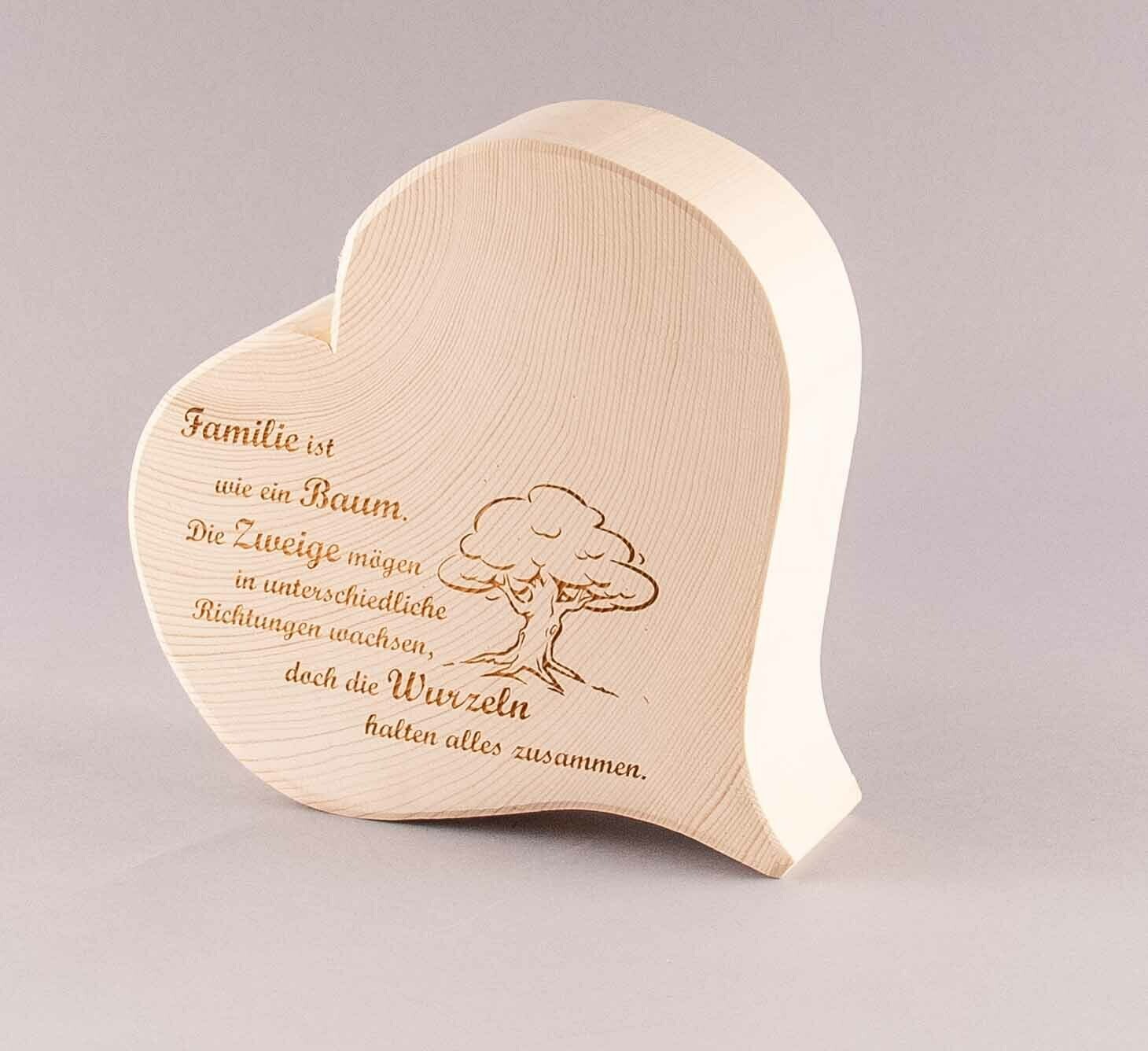 Herz klassisch "Familie ist wie ein Baum..."