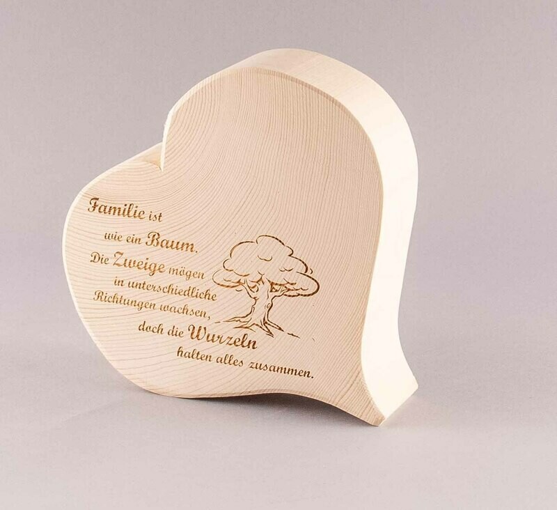 Herz klassisch "Familie ist wie ein Baum..." Herz klassisch "Familie ist wie ein Baum..."