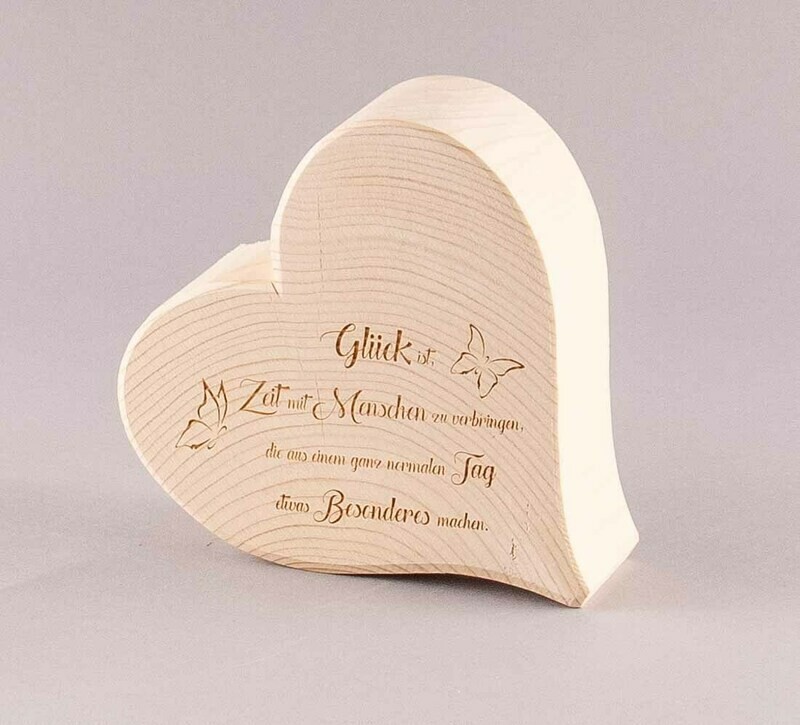 Herz klassisch "Glück ist, Zeit mit Menchen zu verbringen..." Herz klassisch "Glück ist, Zeit mit Menchen zu verbringen..."