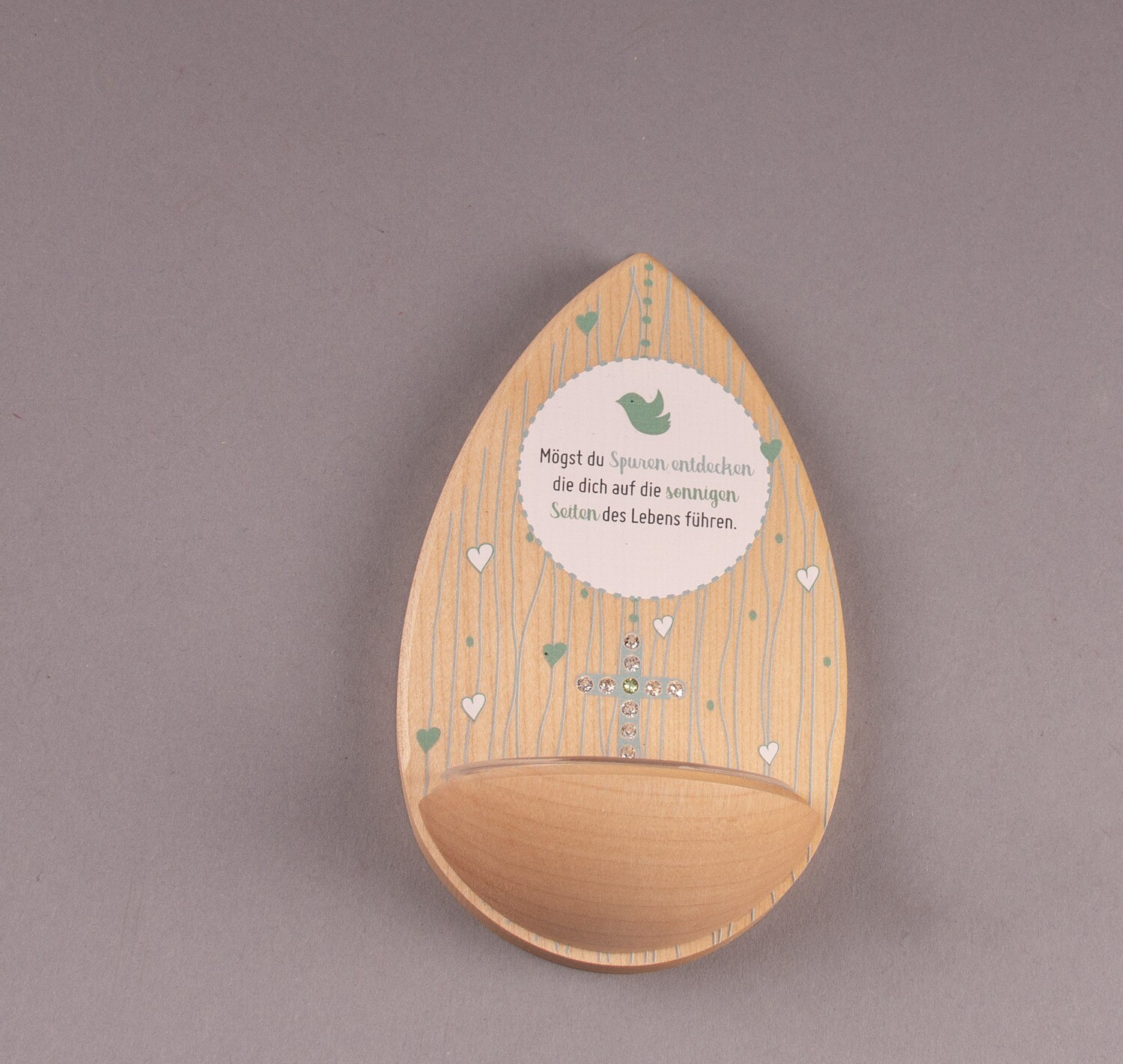 Weihwasserkessel "Mögst du Spuren entdecken, die dich auf die sonnigen Seiten des Lebens führen"