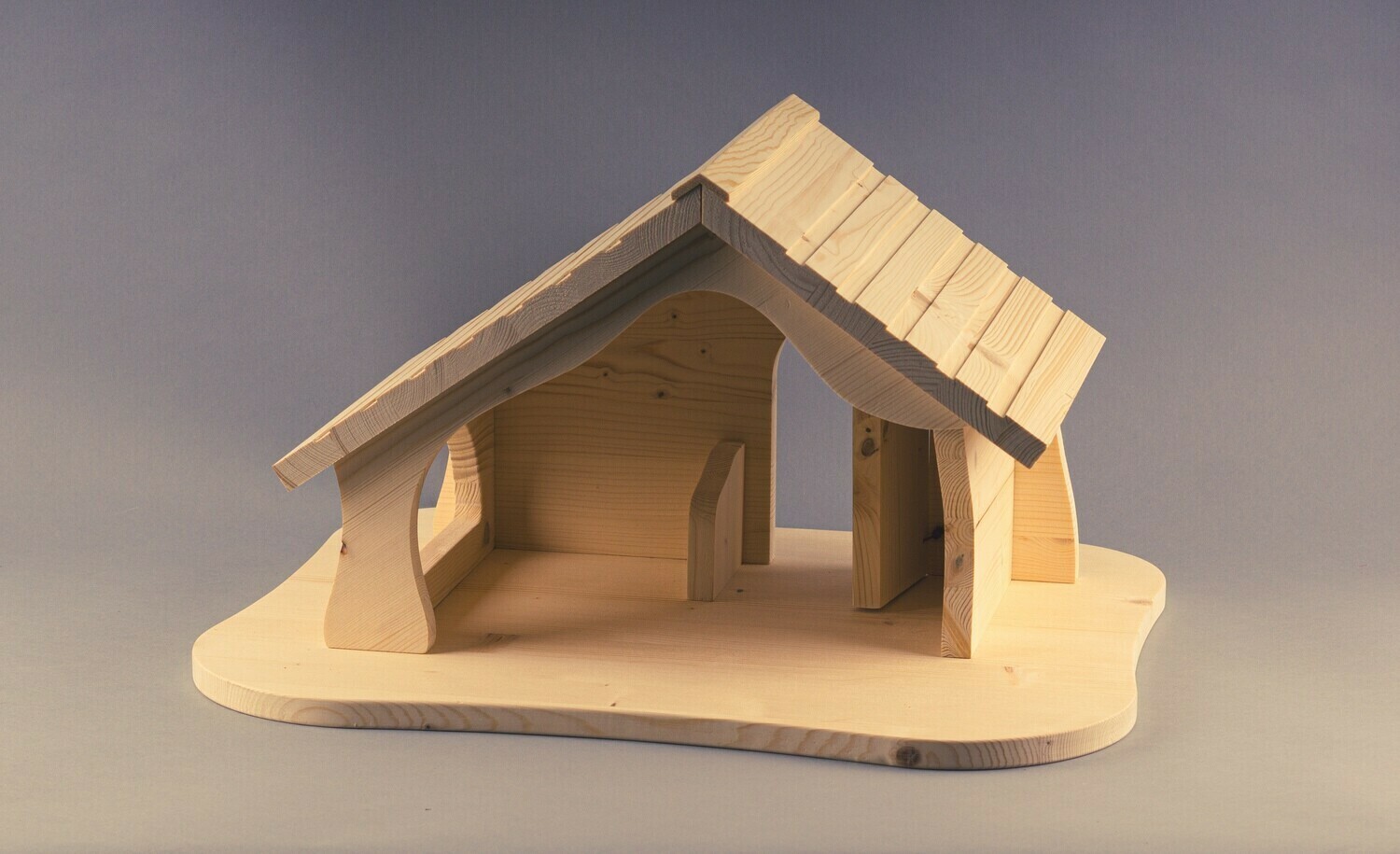 Weihnachtskrippe "Holztiger", Auswahl: Stall leer