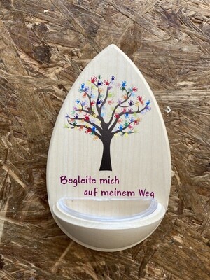 Weihwasserkessel "Begleite mich auf meinem Weg“, natur