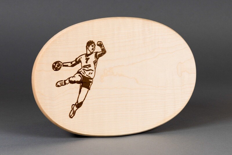 Brotzeitbrett „Handballer“ oval, natur Brotzeitbrett „Handballer“ oval, natur