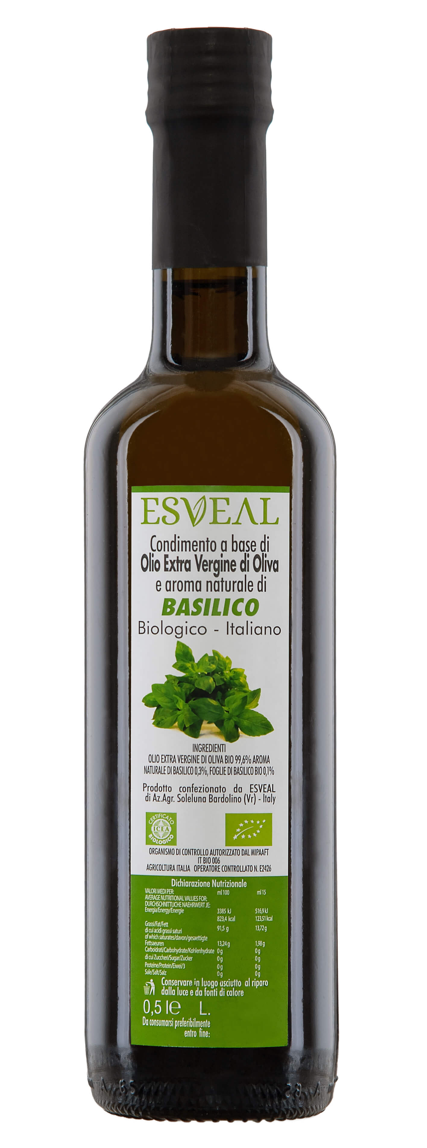 Bio Olivenöl mit Basilikum - Bardolino Olivenöl