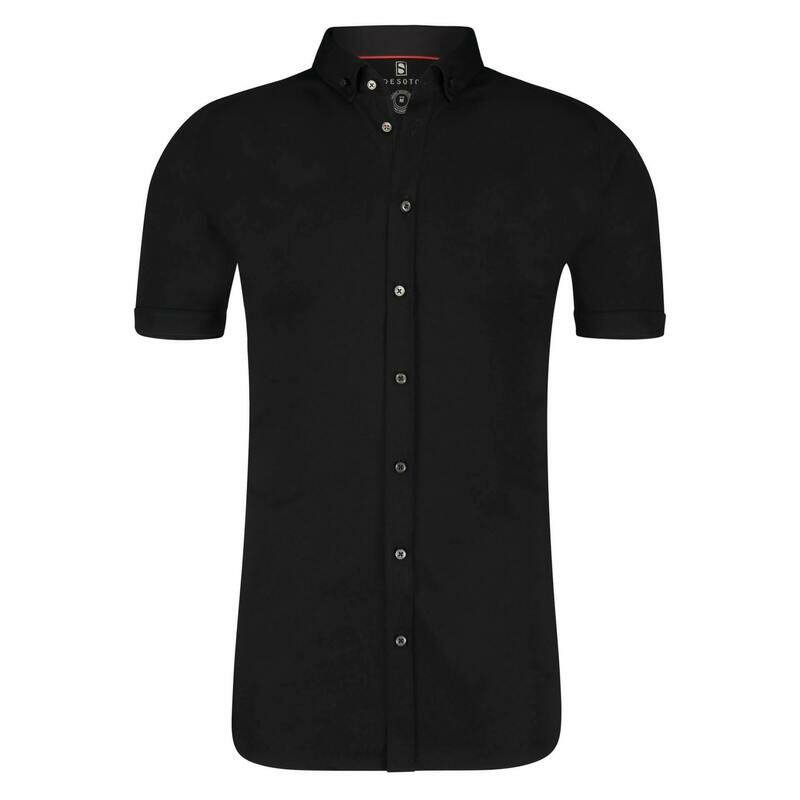 Desoto shirt | korte mouw - Zwart
