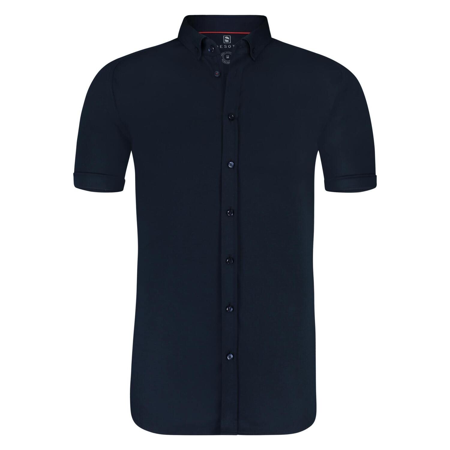 Desoto Overhemd | korte mouw - Zwart