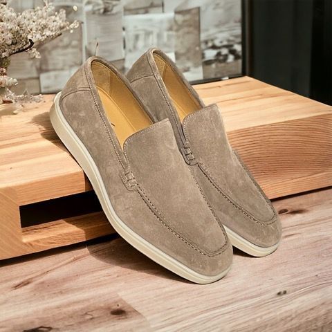 Alberto Bellini loafers - Sand suede