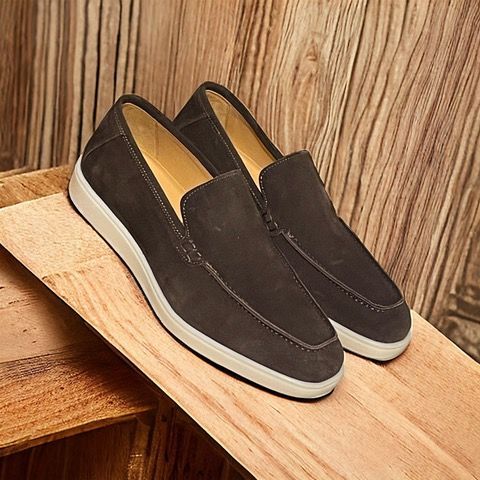 Alberto Bellini loafers - Bruin suede